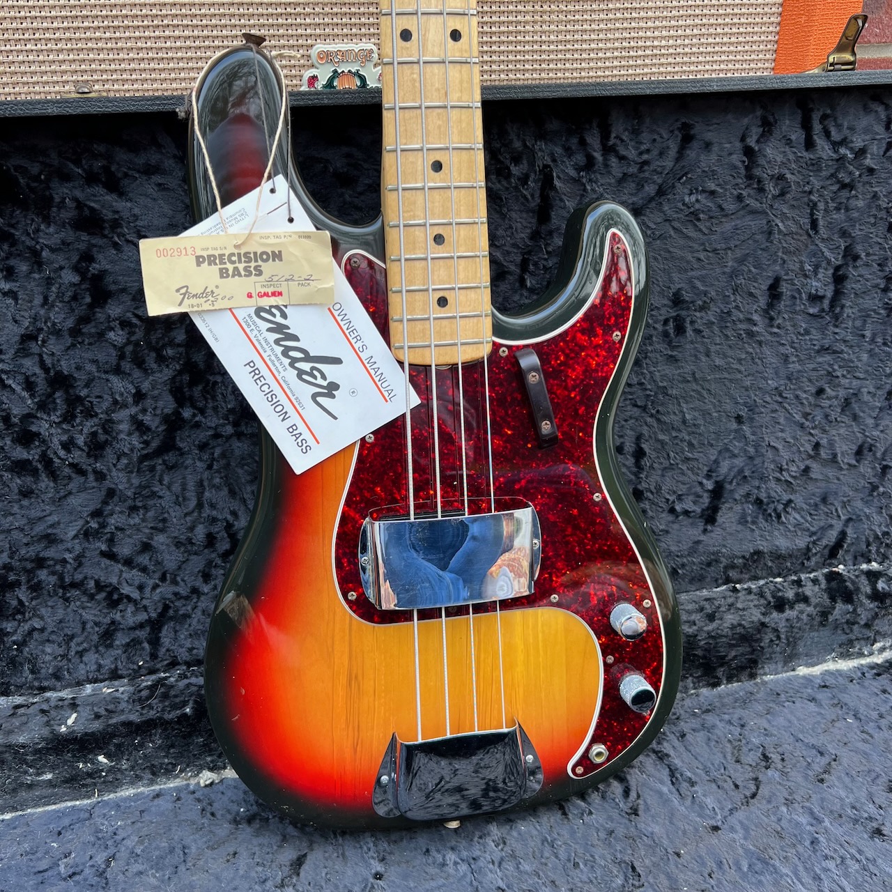 Vintage 1972 Fender USA Precision Sunburst Bass Guitar Tags Vintage 1972 Fender USA Precision Sunburst Bass Guitar Tags