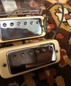 Vintage 1973 Gibson Mini Humbucker Pickups Cream Matched Pair