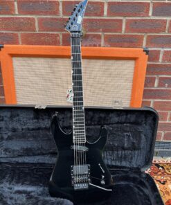 Vintage 1980s ESP The Mirage Deluxe Black Electric Guitar OHSC