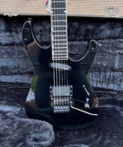 Vintage 1980s ESP The Mirage Deluxe Black Electric Guitar OHSC