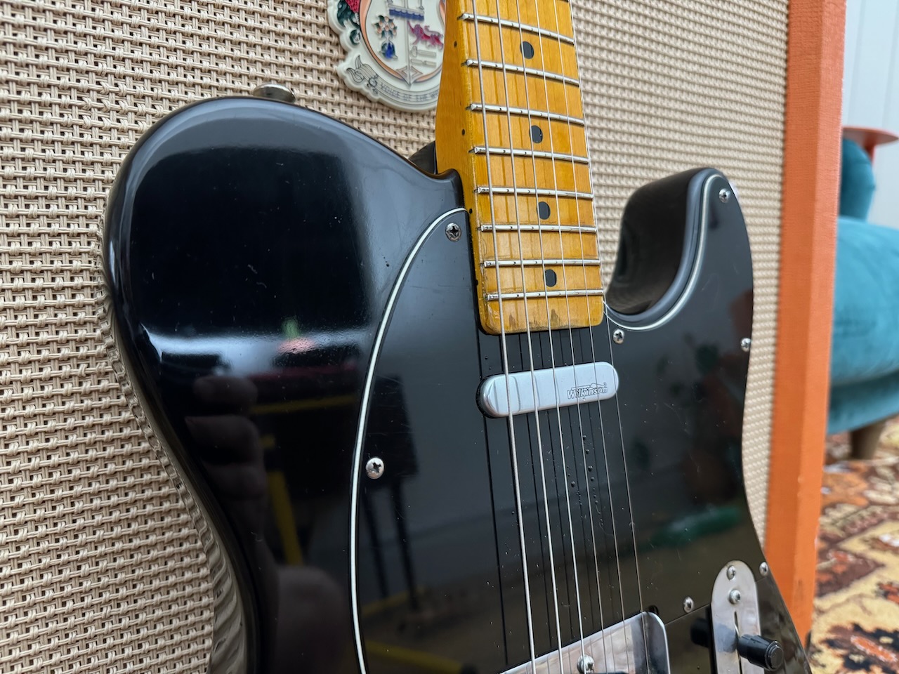 Vintage 1983 1984 Fender Squier Telecaster MIJ SQ Black Guitar Vintage 1983 1984 Fender Squier Telecaster MIJ SQ Black Guitar