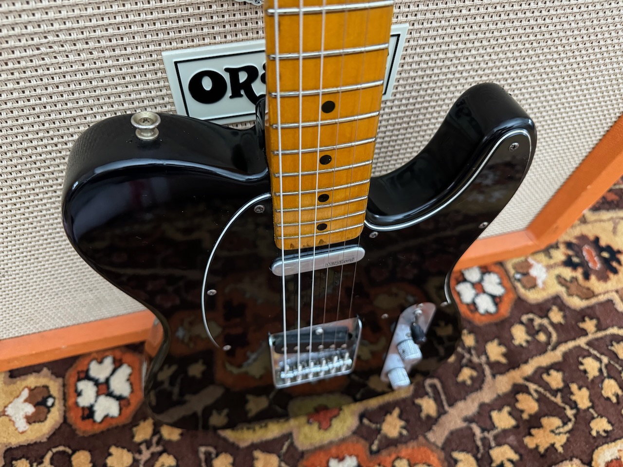 Vintage 1983 1984 Fender Squier Telecaster MIJ SQ Black Guitar Vintage 1983 1984 Fender Squier Telecaster MIJ SQ Black Guitar