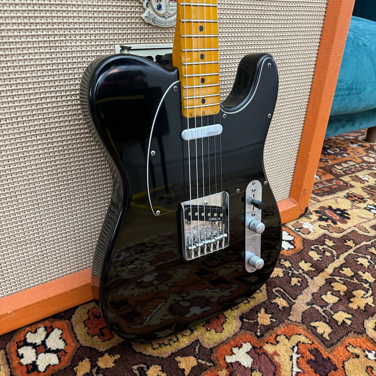 Vintage 1983 1984 Fender Squier Telecaster MIJ SQ Black Guitar Vintage 1983 1984 Fender Squier Telecaster MIJ SQ Black Guitar