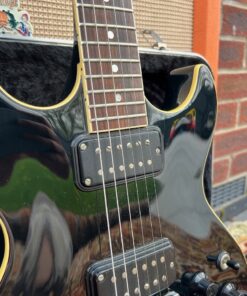 Vintage 1985 1986 Fender Flame Standard Black Electric Guitar