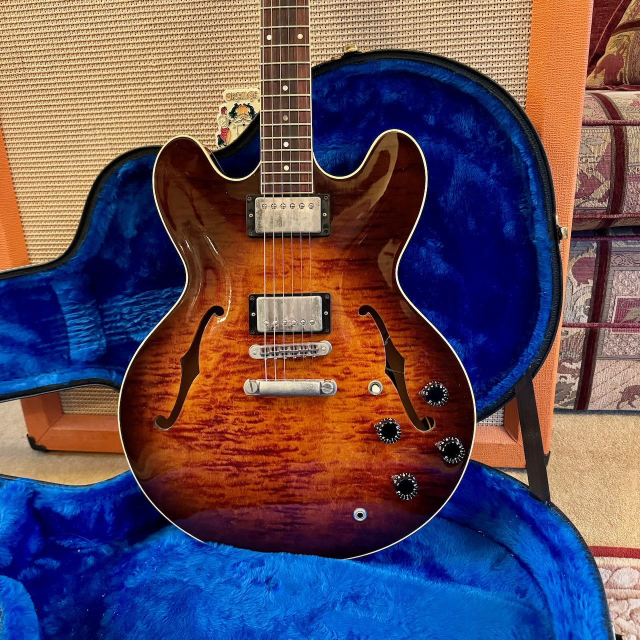 Vintage 1987 Gibson ES335 Dot Custom Shop Edition Tobacco Flame Sunburst Guitar Vintage 1987 Gibson ES335 Dot Custom Shop Edition Tobacco Flame Sunburst Guitar