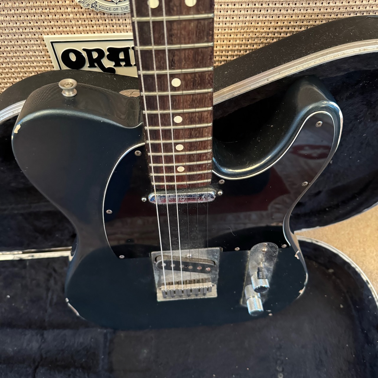 Vintage 1988 Fender Telecaster USA E3 Charcoal Frost Metallic Guitar Vintage 1988 Fender Telecaster USA E3 Charcoal Frost Metallic Guitar