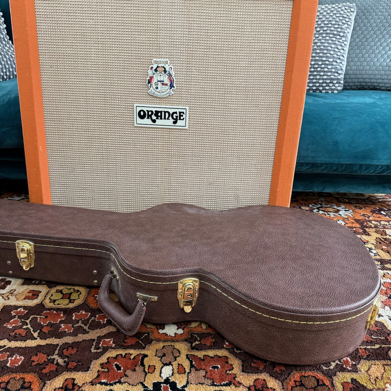 Vintage 1999 Epiphone Riviera Ebony Black Peerless Guitar Vintage 1999 Epiphone Riviera Ebony Black Peerless Guitar