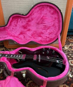 Vintage 1999 Epiphone Riviera Ebony Black Peerless Guitar